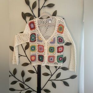 Cotton Emporium Crocheted Cardigan